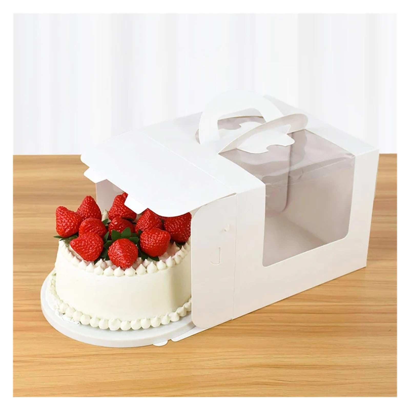 Boîte d'emballage pour gâteaux 1/3/6 Pièces Boîtes d'emballage De Gâteaux Multi Taille Bonbons Biscuits Boîte Anniversaire Mariage Noël Gâteau Au Chocolat Emballage(6pcs,L)