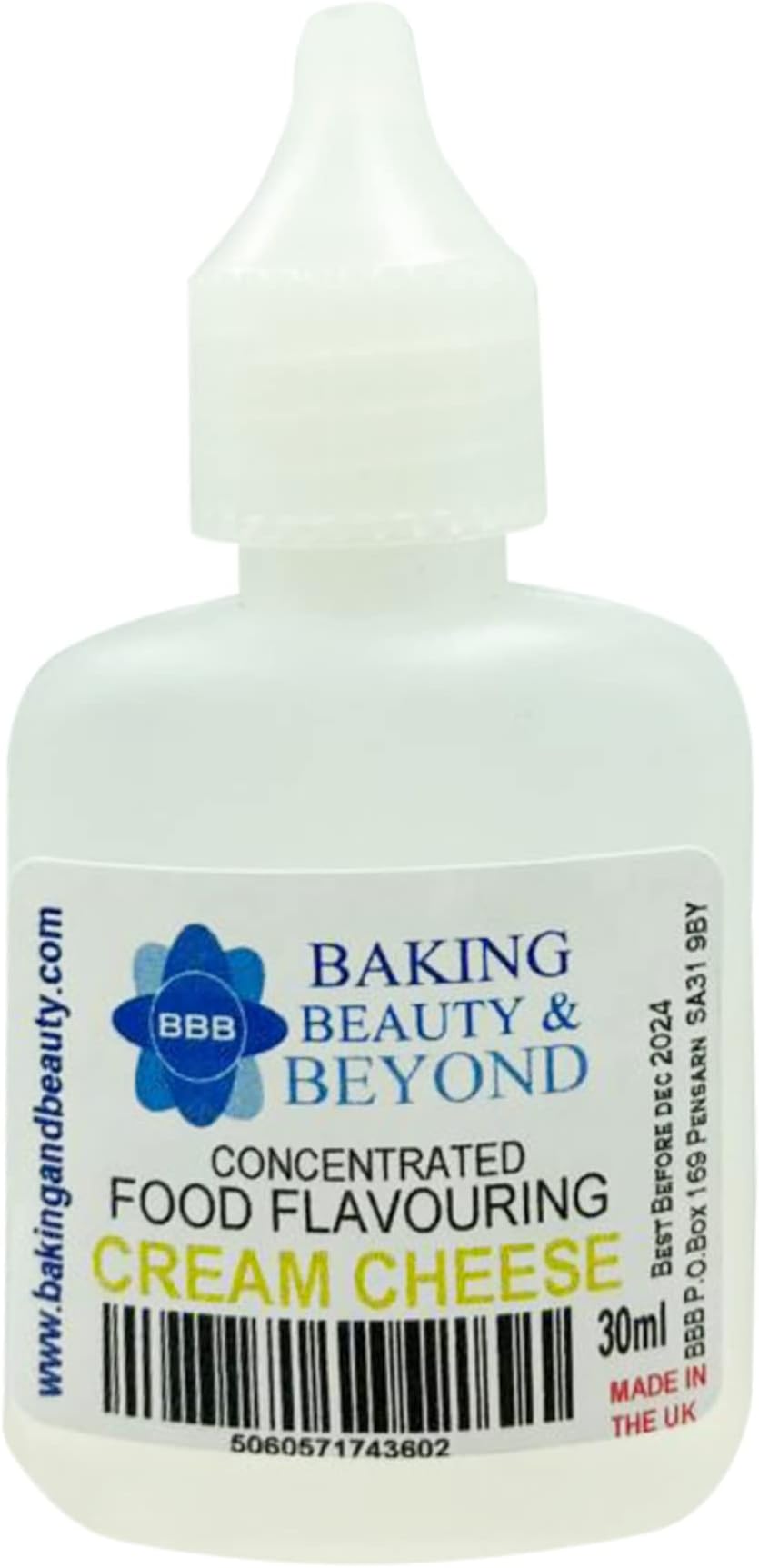 โ Baking Beauty and Beyond Concentrated Food Flavouring - Cream Cheese (30ml)