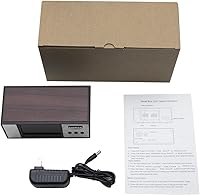 Vista 5 de Reloj con pantalla LED retro, reloj despertador digital, diseño retro vintage, pantalla digital LED, fácil operación, decoración del hogar y oficina