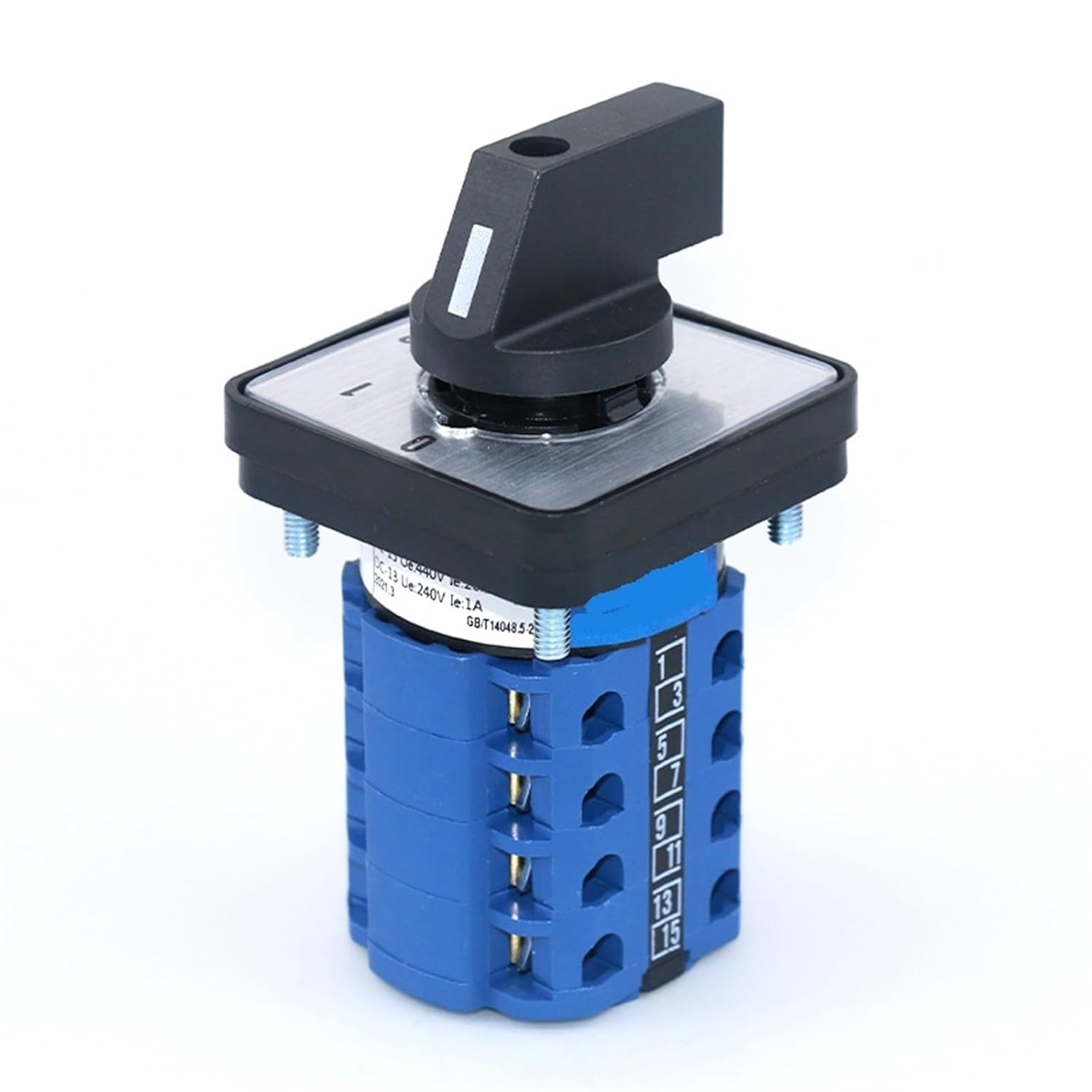 SZW26/LW26-20/0-4.4 20A 660V Poles 16 Terminals 64X64 Mm 48X48 Panel Changeover Rotary Cam Switch 1Pcs(0-4.4 01234 64X64mm)