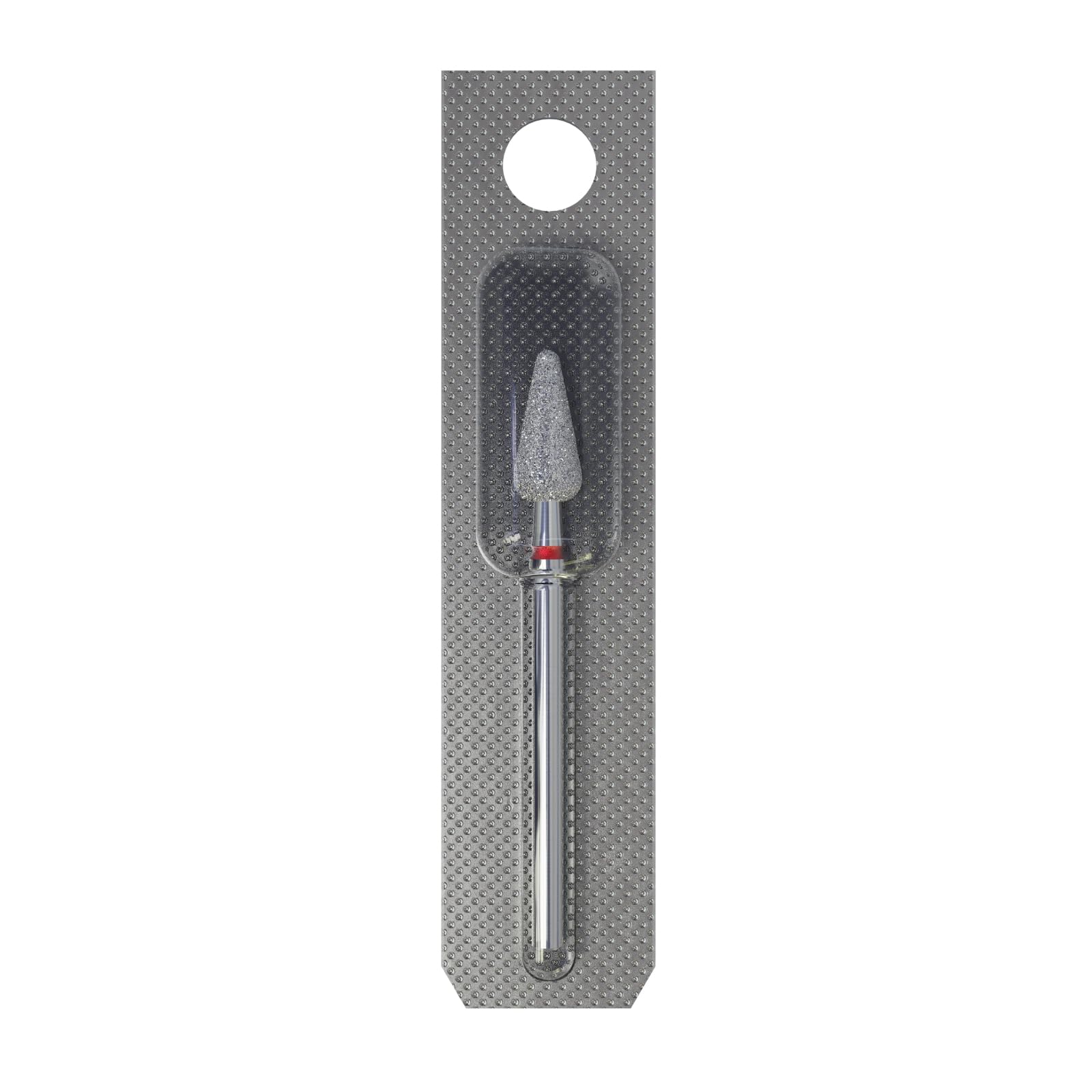 STALEKS PRO Expert - Punta diamantata per trapano per unghie, a pera arrotondata, rossa, testa da 5 mm/12 mm WP), morbida abrasività per cuticole, pareti laterali, pulizia epidermide e hardware