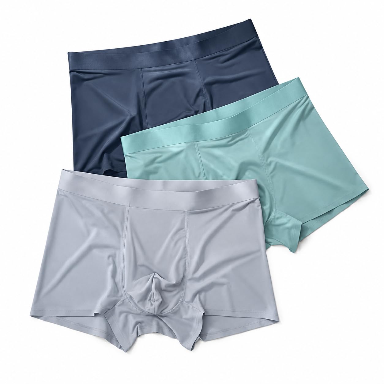 Men's Seamless Boxer Briefs Pack of 3 Quick Dry Trunks-picture-19