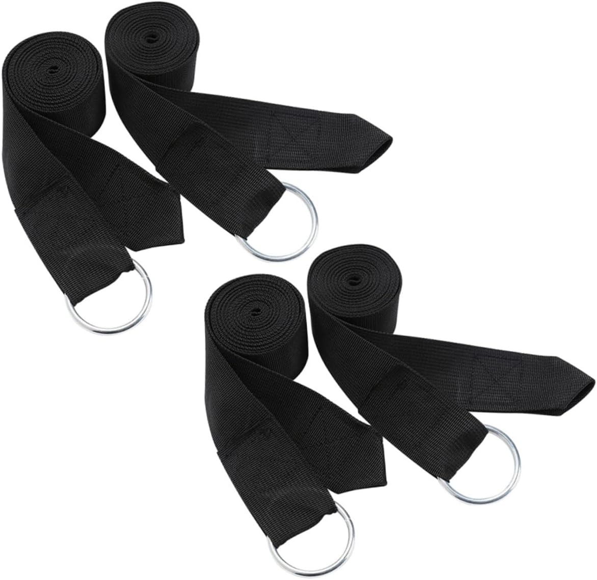 Adjustable Nylon Tree Hammock Rope Straps with S-Hooks, 4pcs Swing Hanging Kit for Outdoor Camping and Backyard Use
