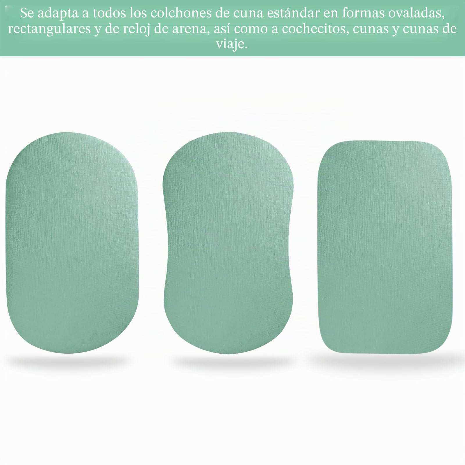 Sábana Bajera para Capazo y Cuna de Bebé 70X35cm - Funda y Cubre Colchón para Carrito