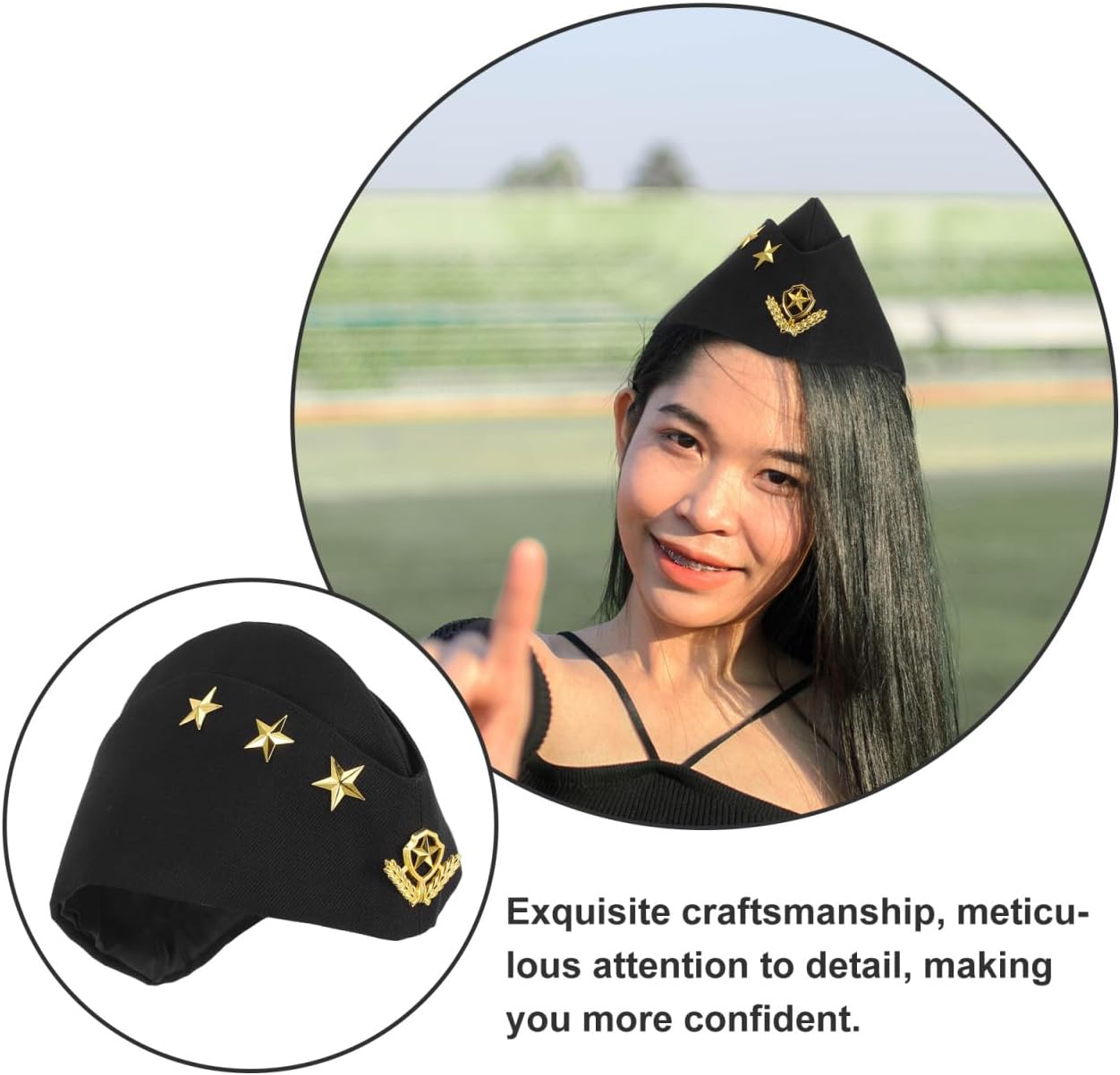 LIFKOME Sailor Dance Boat Hat Camo Hats for Men Funny Cap Boat Captain Sailor Costume Accessory