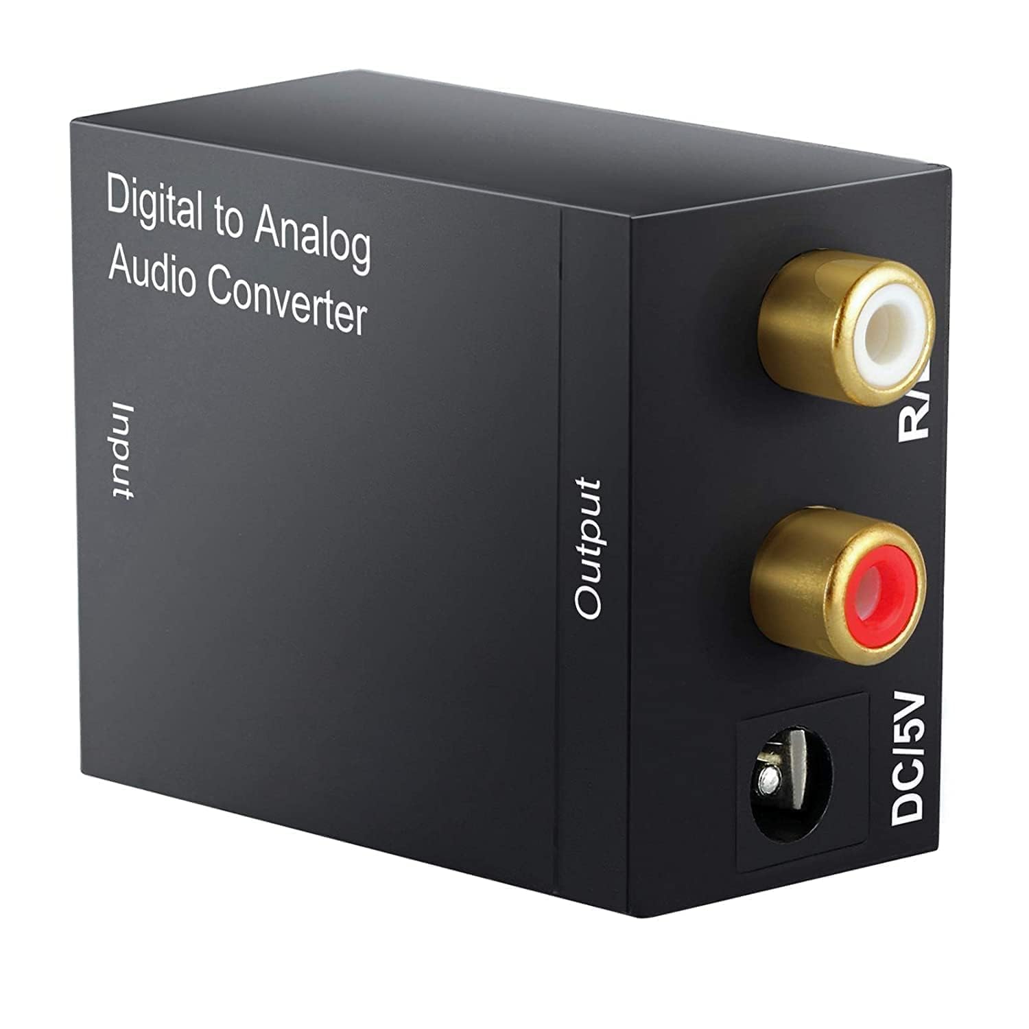 VOOCME Digital to Analog Audio Converter DAC Digital SPDIF Optical to Analog L/R RCA Adapter Toslink Optical to 3.5mm Jack Adapter with Fiber Cable and USB Cable for PS3 HD DVD PS4 Amp TV Home Cinema