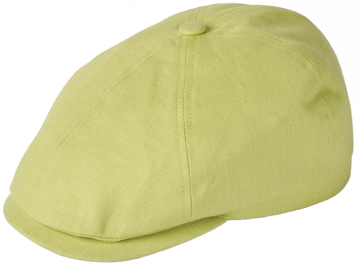 Failsworth Irish Linen Hudson Cap - Lime, Medium (57cm)