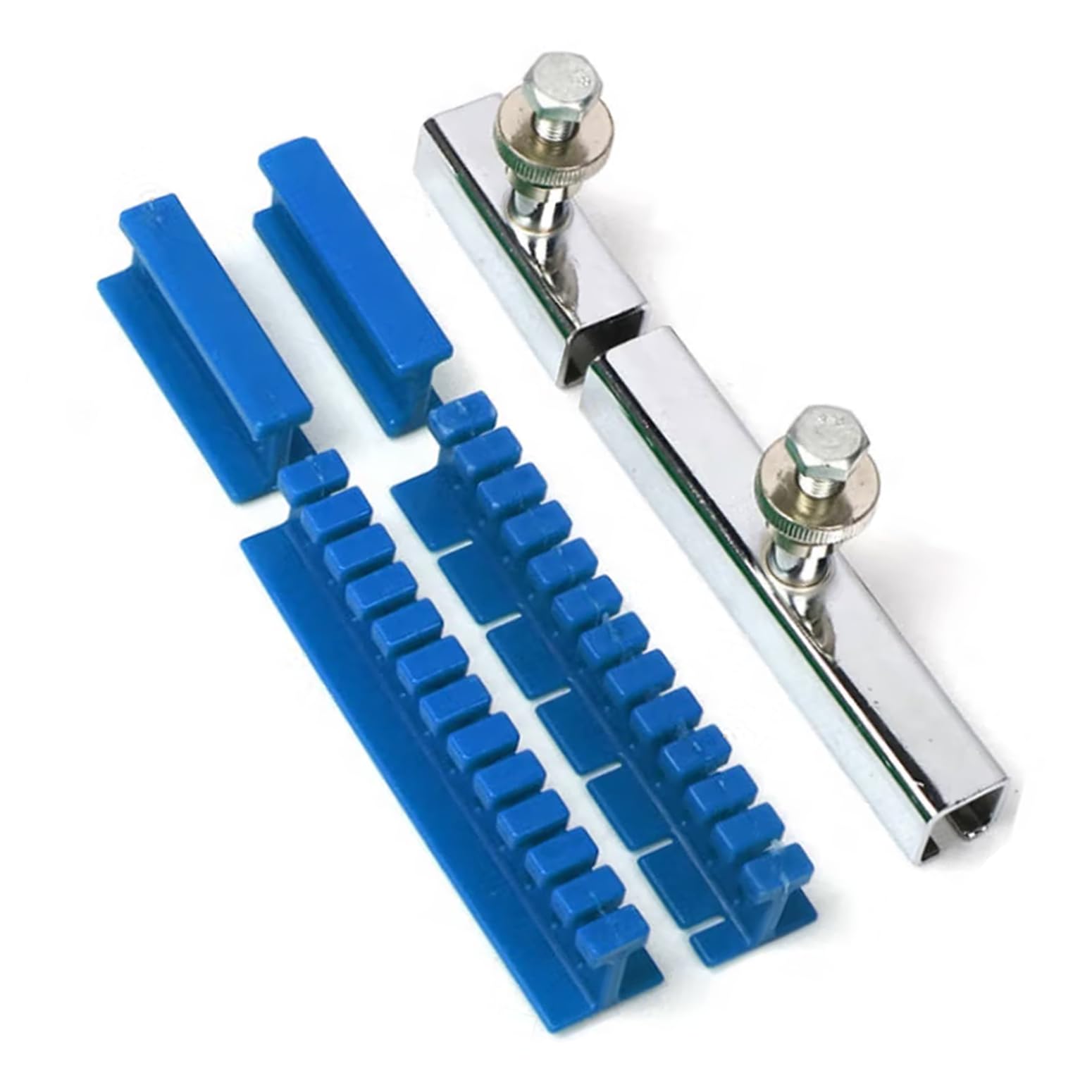 KAERKA Paintless Dent Removal Kit,4PCS Toothed Pull Tabs,2PCS Thick Metal Frame,Body Dent Repair Adhesive Label for Hail Damage Repair.