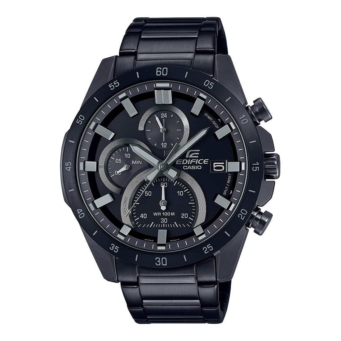 Casio Edifice EFR-571MDC-1AVUDF Black Analog Dial Black Stainless Steel Band Mens Watch Chronograph 100M Water Resistant ED517 (B09798SB16) Amazon Price History, Amazon Price Tracker