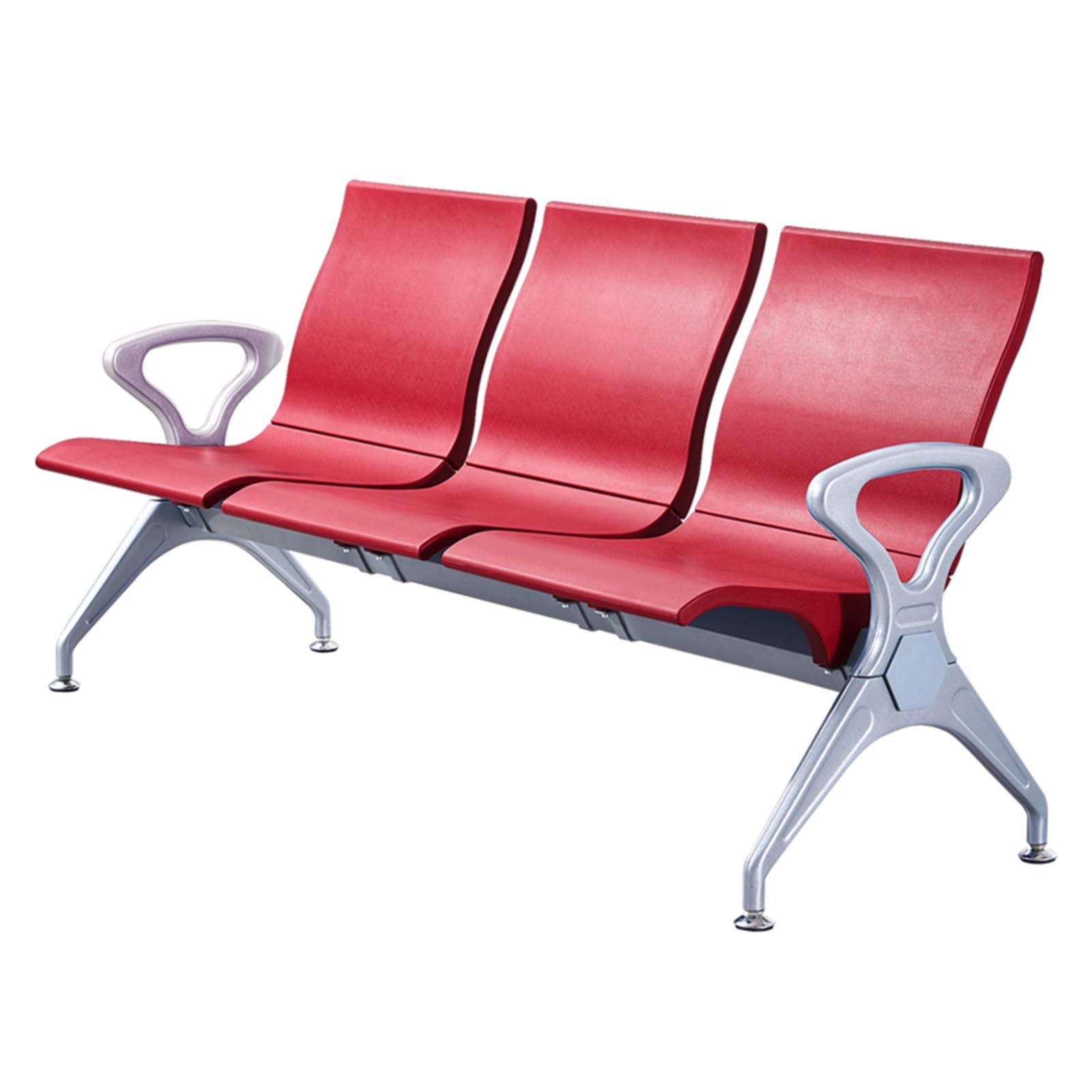 HCZKIUJY 3-Seat Waiting Room Bench - Ergonomic PU Reception Furniture for Office, Salon, Airport & Hospital - Stylish Lobby Conference Seating Solution