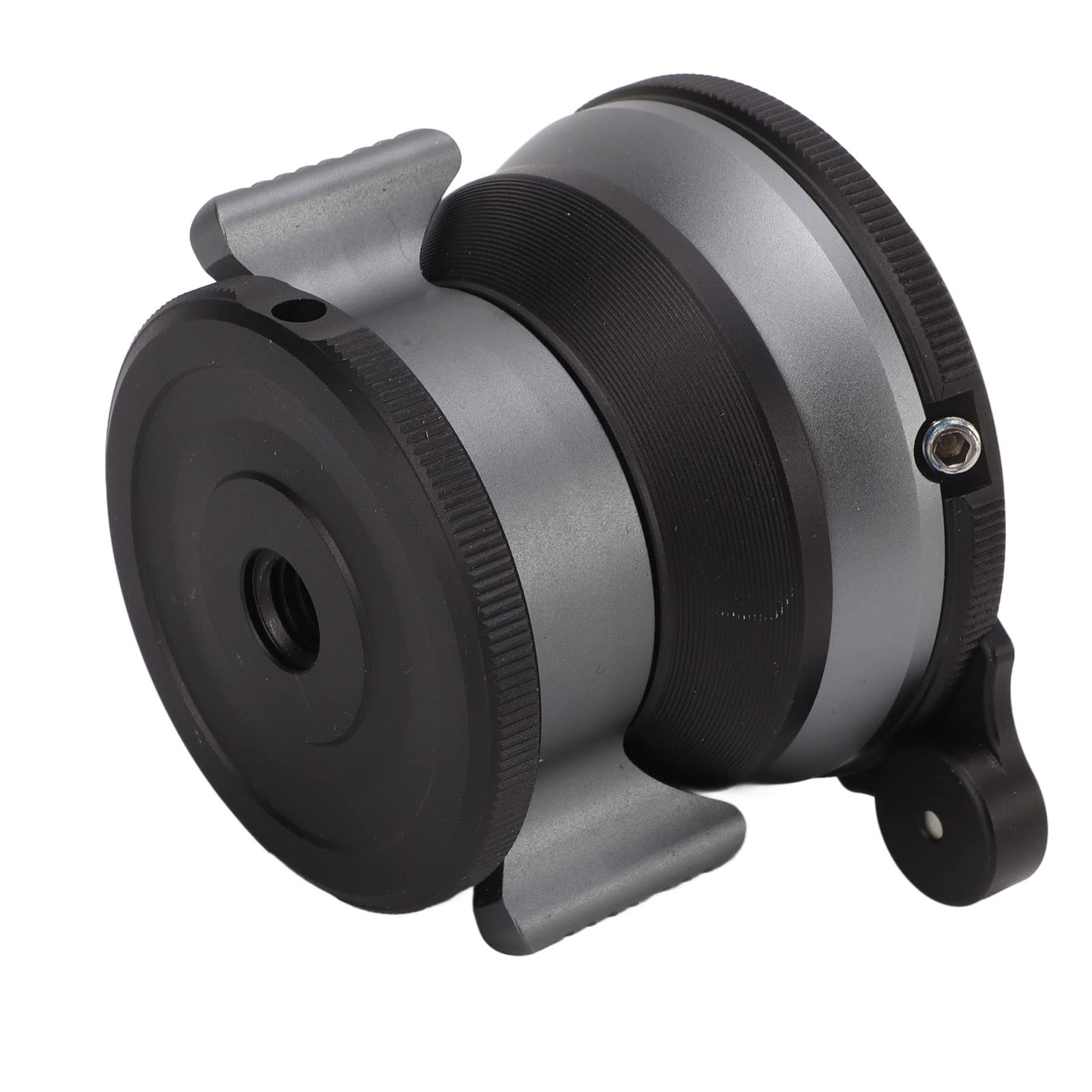 Base di livellamento per treppiede in lega di alluminio con livella a bolla, pulsante di livellamento della fotocamera durevole con blocco, adatto per piattaforma da 6,6 cm, 290 g