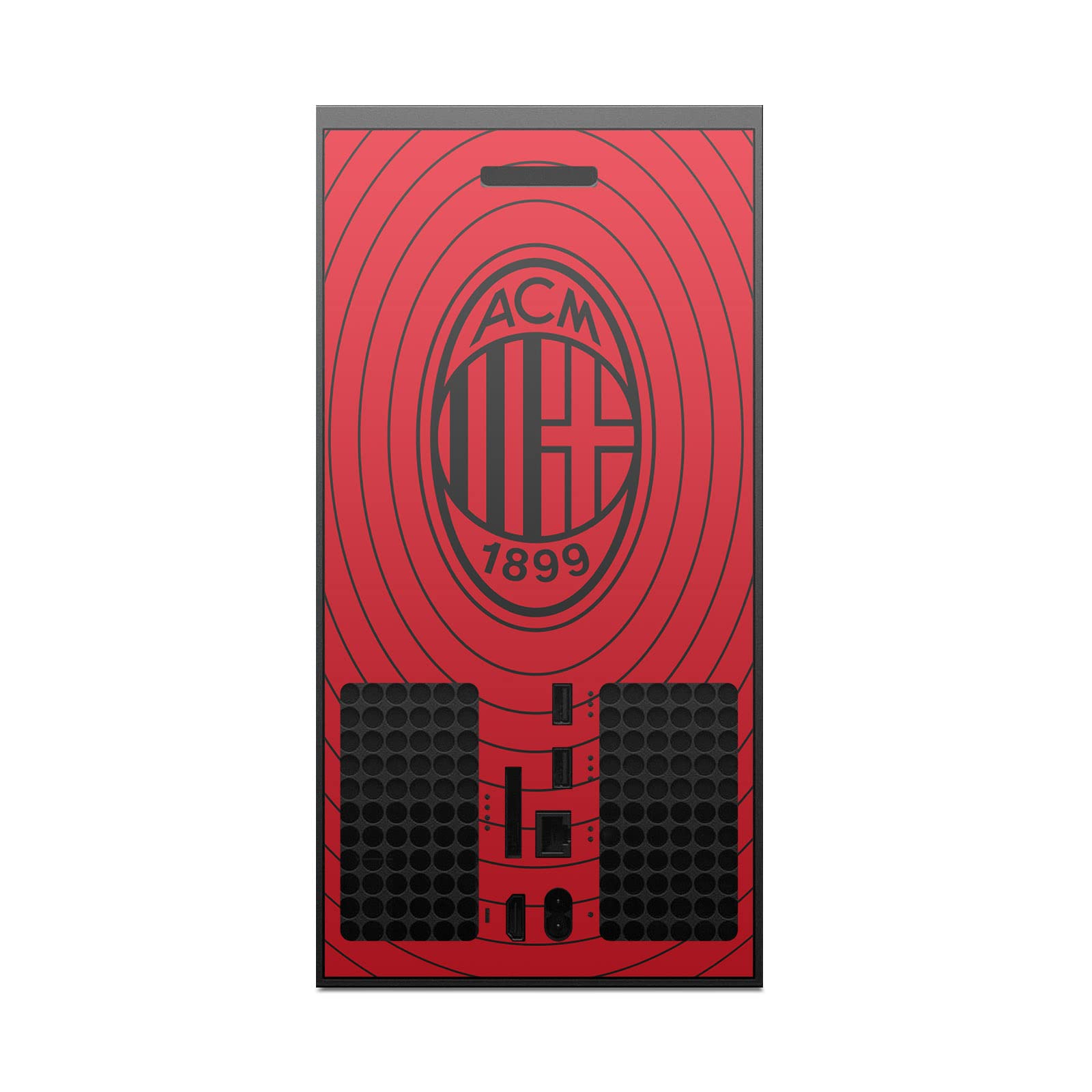 Head Case Designs sous Licence Officielle AC Milan Rouge Et Noir Art Vinyle Autocollant De Jeu Peau Autocollant Couverture Compatible avec Xbox Series X Console and Controller Bundle