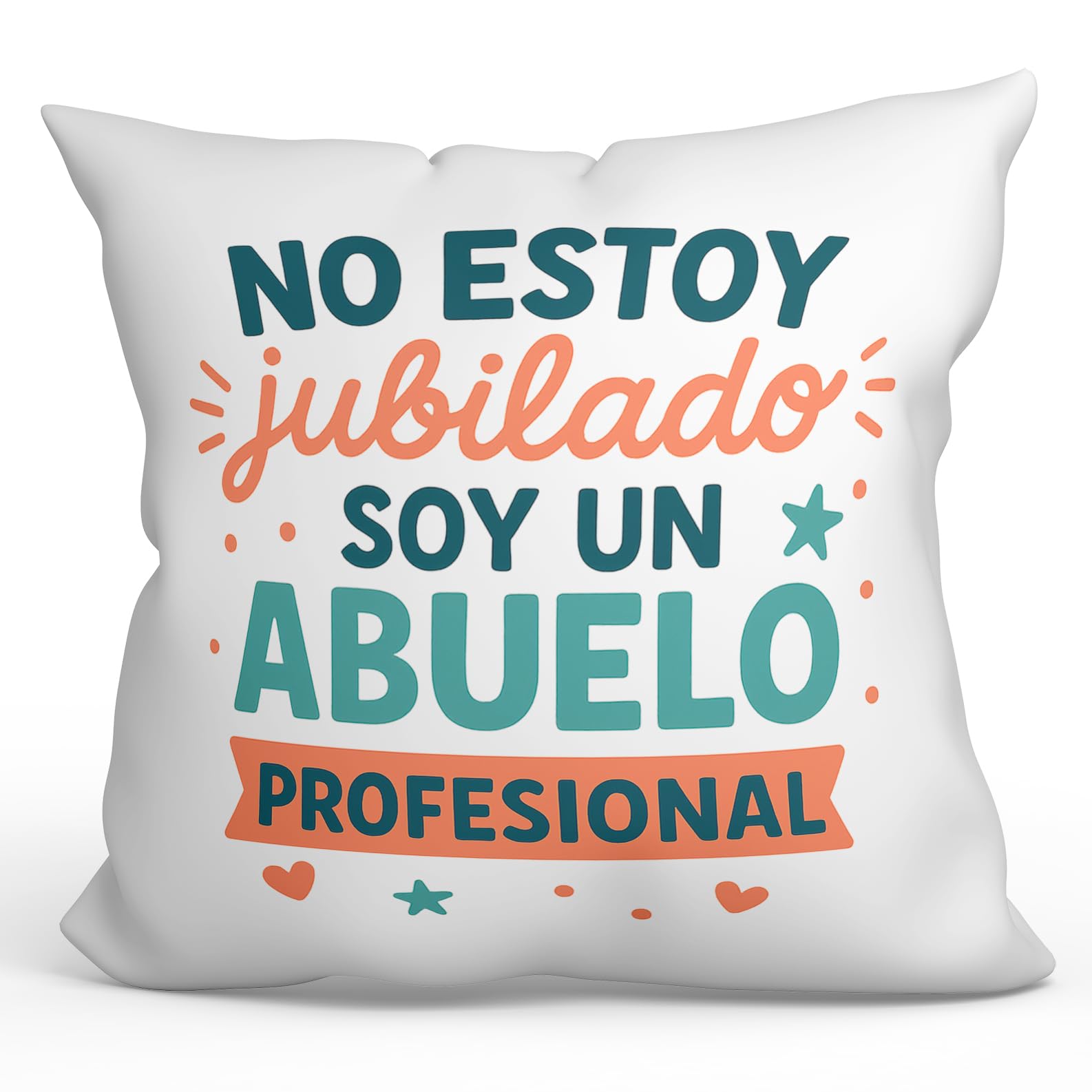 Coussin Papi Mugffins espagnol 40x40cm imprimé avec rembourrage confortable