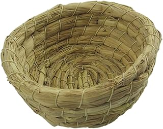 VILLCASE Ninho De Pássaro De Palha Tecida Ninho De Pássaro Artificial Ninho De Palha Natural Tecido À Mão Ninho De Papagaio O Ninho De Pássaro Palha Para Tecer Gaiola De Pássaro De Palha