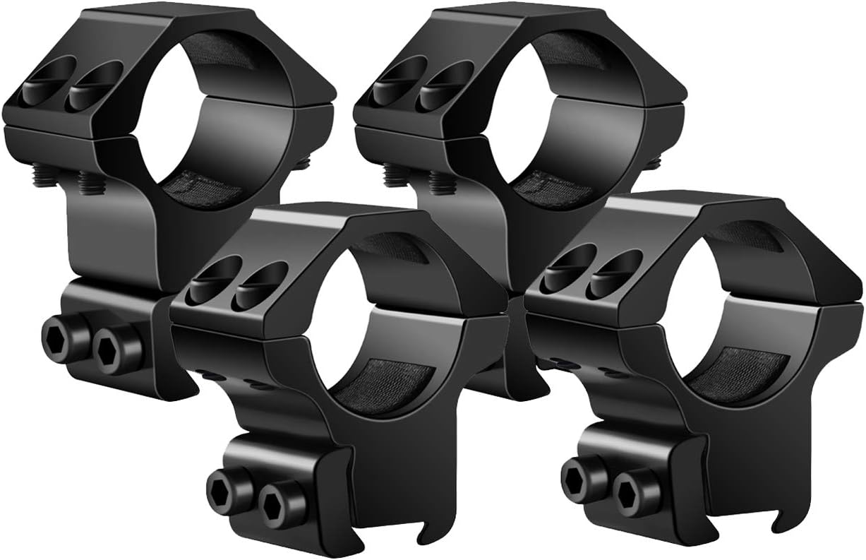 TACwolf 4pc 1'' Dovetail Scope Rings, 2PC Medium Profile + 2PC High Profile 1 Inch Scope Mount Rings for 11mm Dovetail Rails : Sports & Outdoors