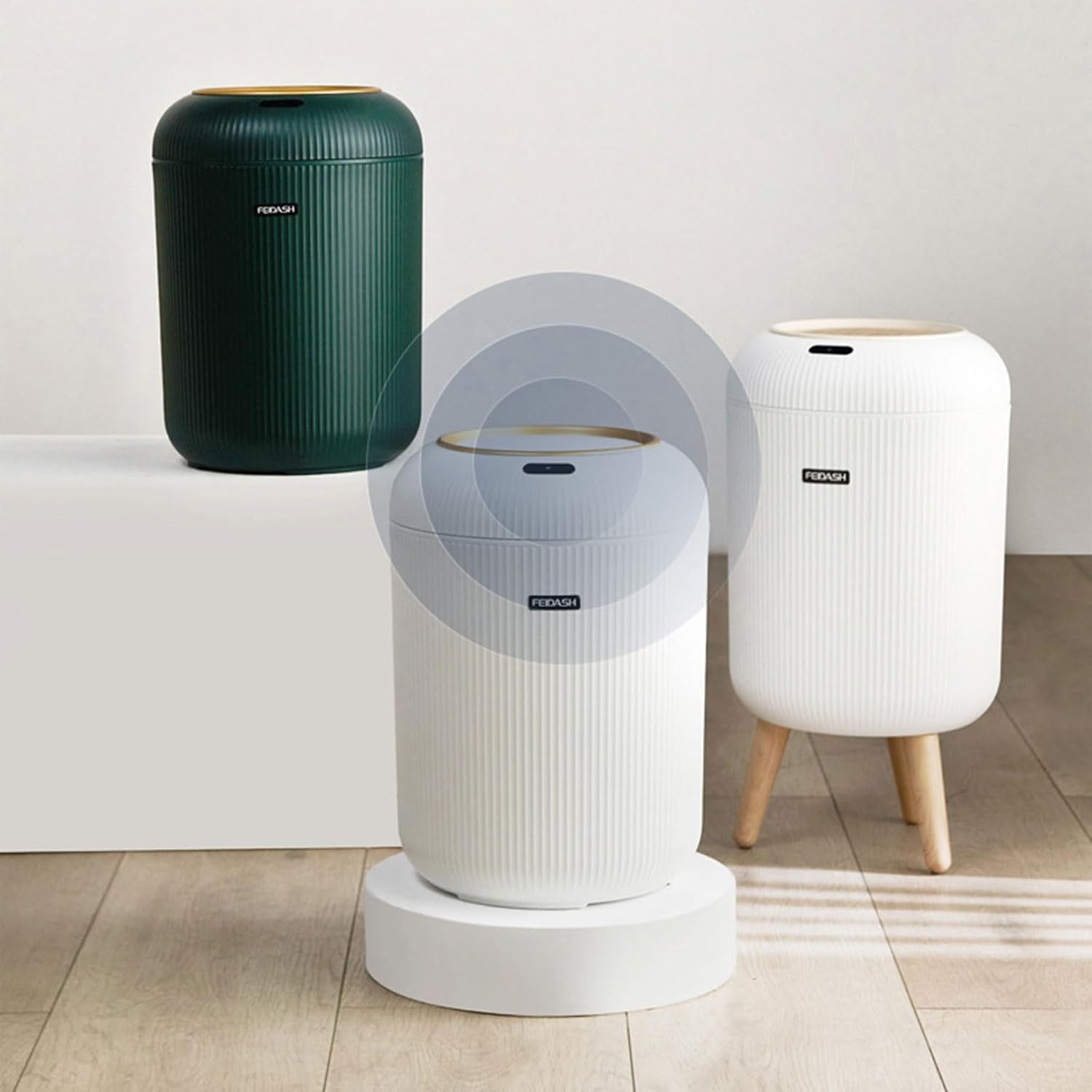 9.5L/10L Smart Dustbin with Lid Footbed Automatic Sensors Wastebasket Trash Can Dispenser Electric Waste Bin
