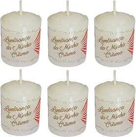 Kit 30 Velas De Lembrancinha De CRISMA, Com Embalagem De Organza, Delicadamente Cheirosas. 3,5 cm x 4,5 cm.