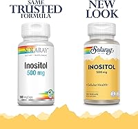 Vista 2 de SOLARAY Inositol 500 mg Cápsulas Puede ayudar a apoyar la salud cerebral, cardiovascular, función del sistema nervioso y estado de ánimo Sin