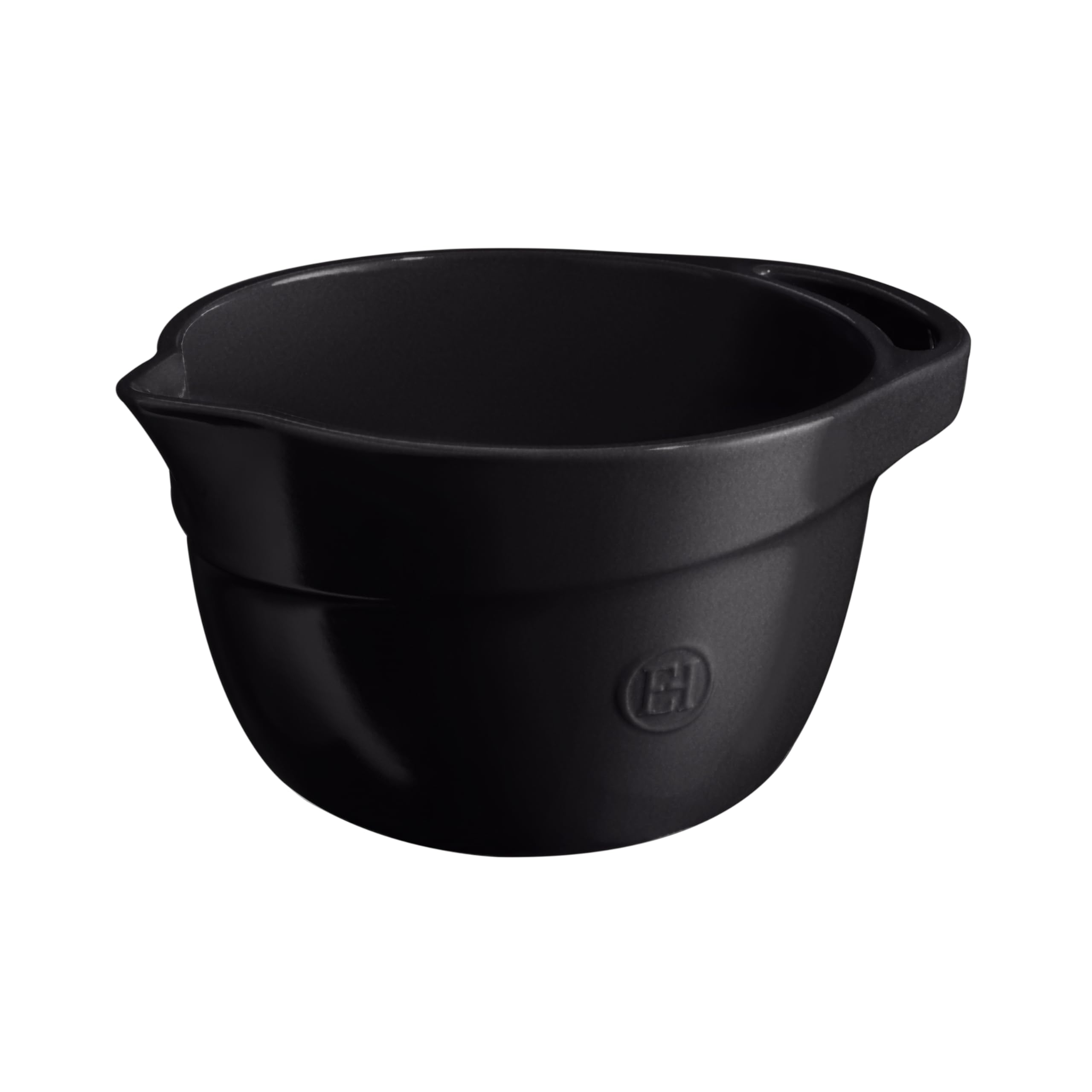 Emile Henry Bol de Préparation 3,5 L – Céramique Haute Résistance HR® – Mélange Facile et Versement Précis – Coloris Truffe – Fabriqué en France