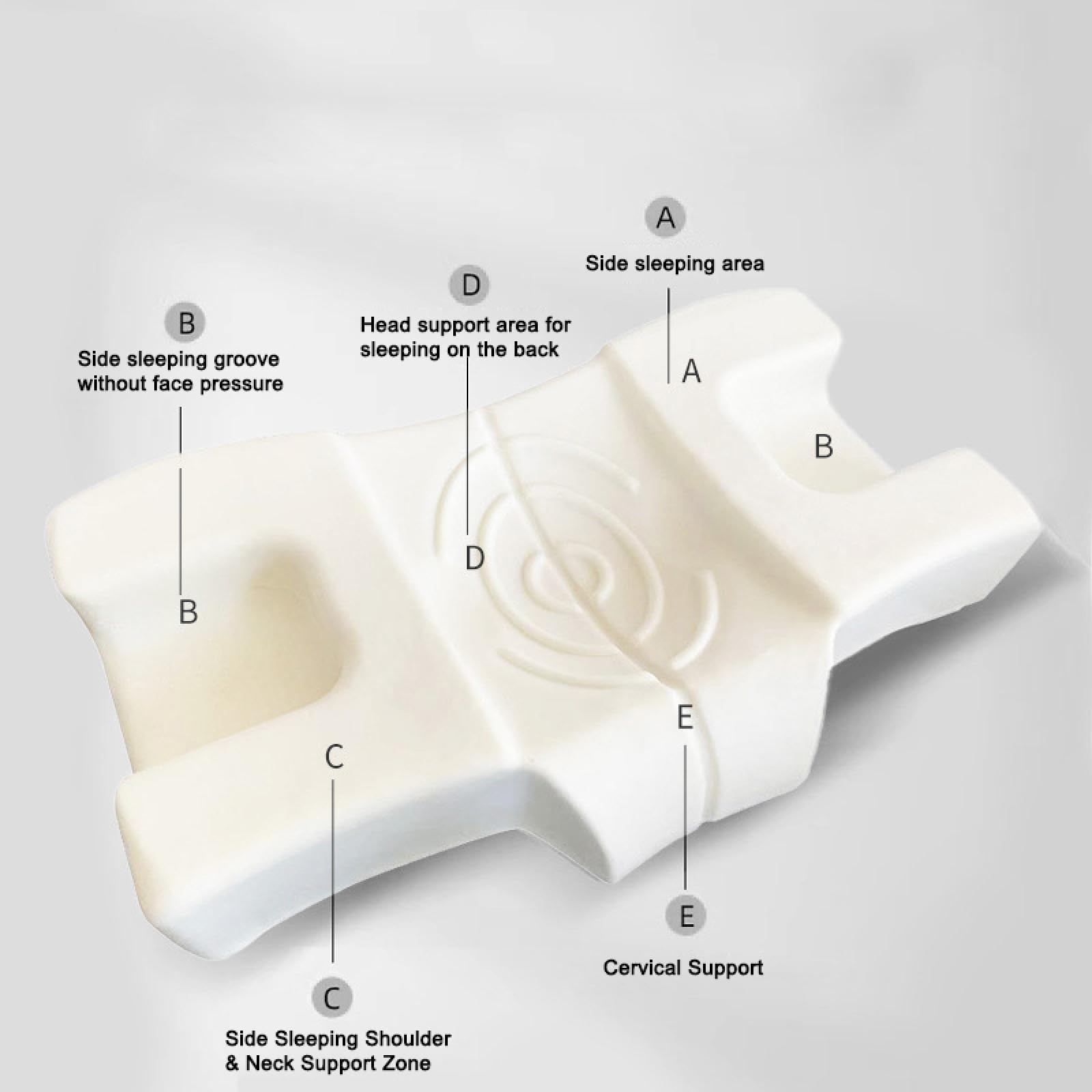 Almohada suave para dormir de espuma viscoelástica para prevenir arrugas, almohada de belleza antiarrugas