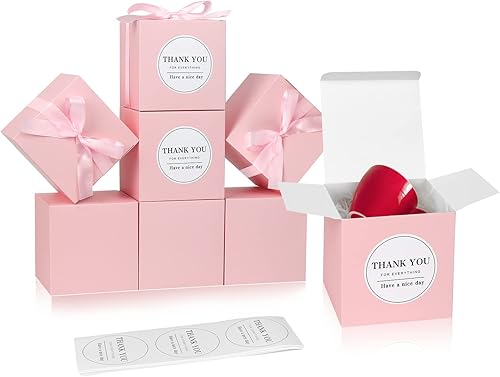 COTOPHER Paquete de 100 cajas de regalo pequeñas de 4 x 4 x 4 pulgadas, cajas de regalo rosas con tapas para regalos, manualidades, recuerdos de