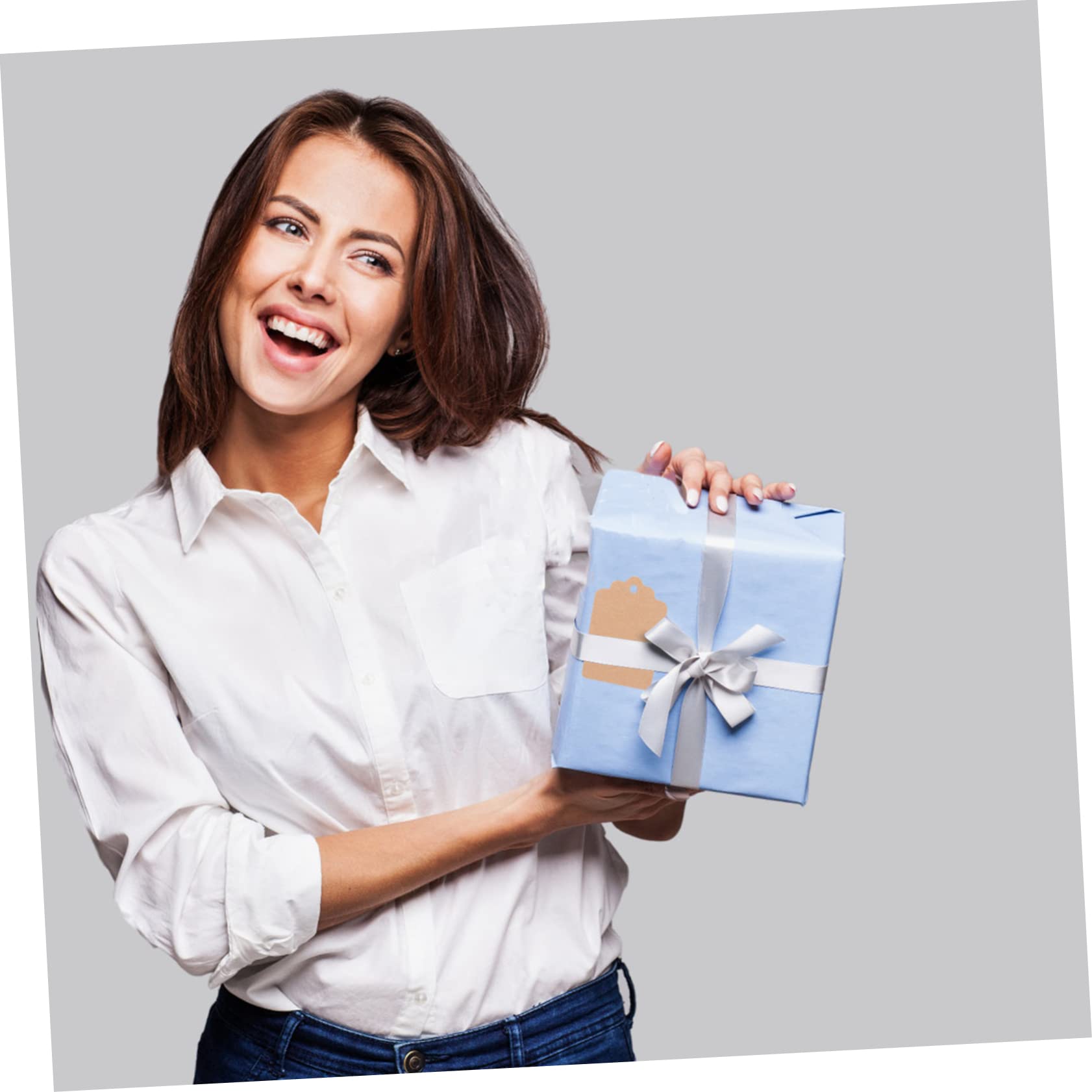 Happyyami 1000 Stück Beige Kraftpapier Anhänger Beidseitig Unbedruckt Vielseitig Einsetzbar zum Markieren und Dekorieren von Geschenkverpackungen oder Flohmarktartikel
