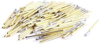 Aexit 100 Pcs Audio & Video Accessories 2.5mm x 25mm Serrated Point Tip Spring Test Probes Connectors & Adapters Pins P125-H