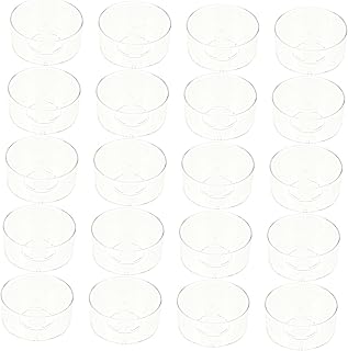 Frcolor 20個 入りプラスチック製キャンドル容器 耐炎性用シェル 複使用可能 簡単手作りキャンドル型 寝室 リビング オフィス向け