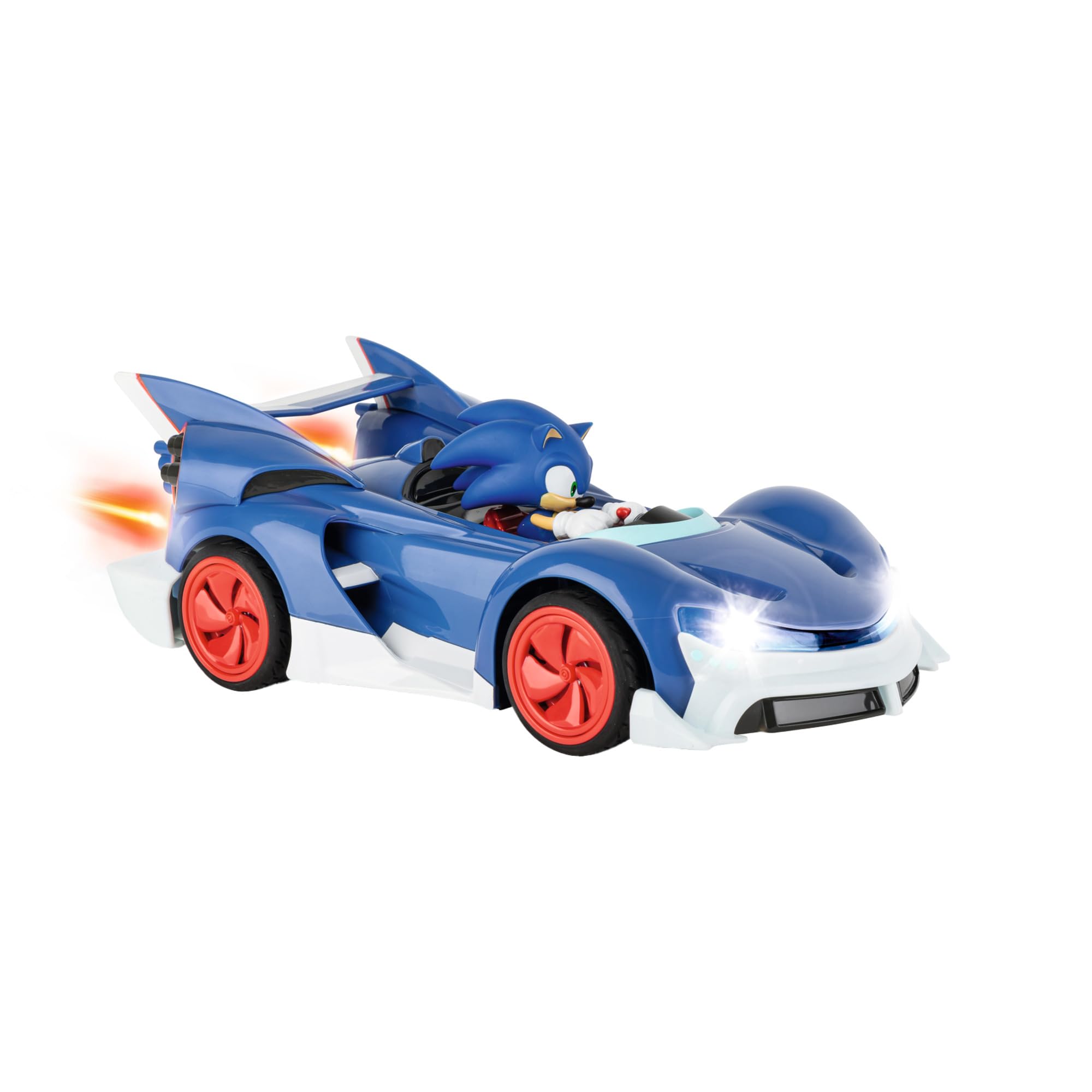 CarreraRC I Team Sonic Racing I Original 24GHz License Card with Full Driving & Steering Function I Decorative Sticker & LED Light Running Time of 20 Minutes Perfect for Sonic Fans & RC Enthusiasts