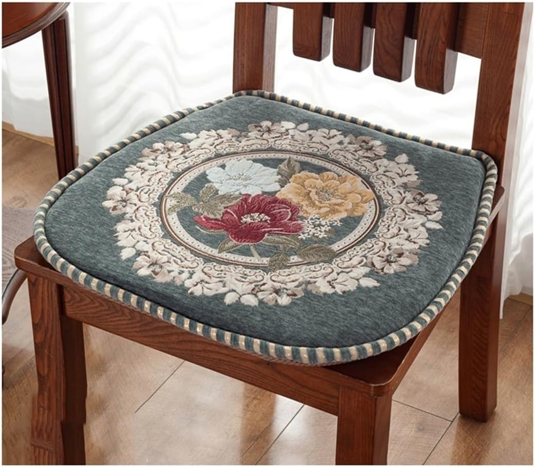チェアクッション ダイニングルームチェアクッション、1/2/4/6/8馬蹄形チェアパッドのセット、ネクタイ付き、ジッパー付きキッチン