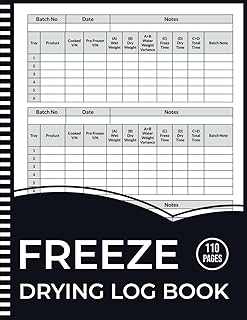freeze drying log book: More than 400 food batch schedules, Organize and Track your Freeze Drying Batches, Drying Activity Tracker