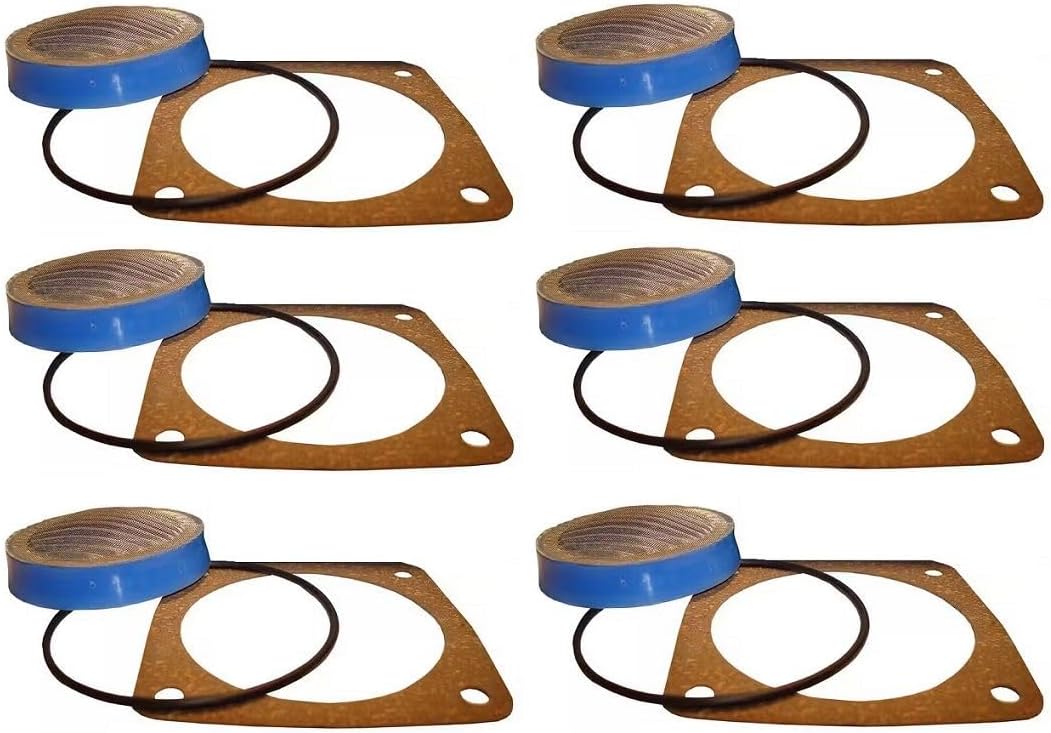 6-Pack 3005719 Strainer with Gasket and O-Ring Compatible with Riello Fuel Pump