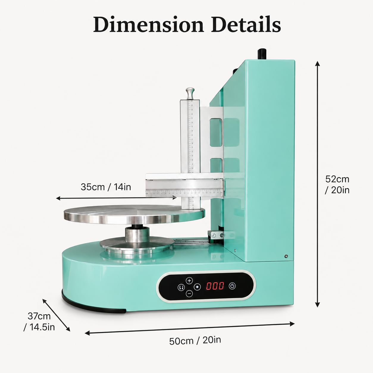 Máquina de decoración de pasteles para pasteles de 4 a 12 pulgadas, herramienta de extensión de crema de mantequilla para recubrir, alisar y raspar (verde)