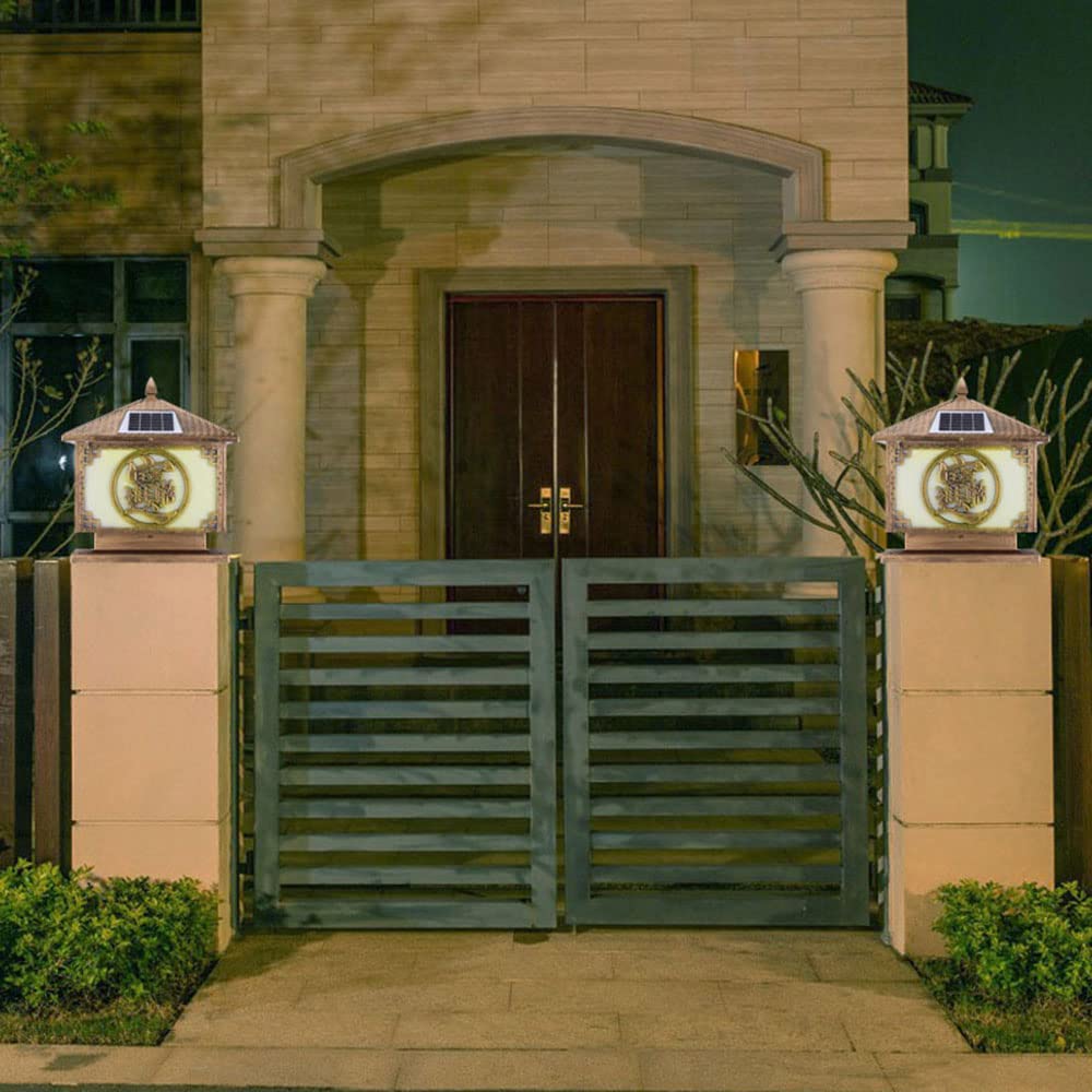 RCIDOS 1 Szt. Oprawa Zewnętrzna Z Dużymi Aluminiowymi Lampami Słupkowymi IP54 Wodoodporna Lampa LED Z Ogrodzeniem Krajobrazowym Lampa Domowa Klasyczna Latarnia Ogrodowa