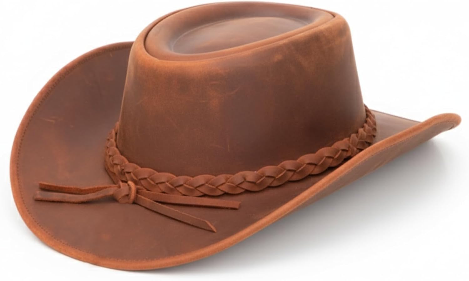 RESISTANCE Premium Australian Style Leather Cowboy Hat | Shapeable Outback Hat for Men and Women