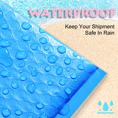 Image of UCGOU Bubble Mailers 4x8 inch Blue 50 Pack Usable Size 4x7 inch Padded Envelopes | Opaque Self Seal Adhesive Waterproof Boutique Padded Envelopes for Jewelry Makeup Small Bubble Mailers for Trading Cards #000