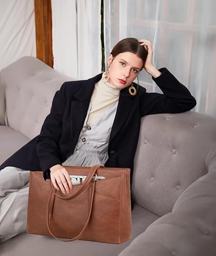 Vista 150 de LOVEVOOK Bolsa para computadora portátil para mujer, 15.6 pulgadas, bolsa de mano para computadora portátil, bolsa de trabajo para profesores, bolsa