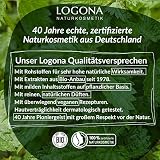 LOGONA Naturkosmetik Volumen Shampoo für natürlich volles Haar, Geeignet für feines Haar, Pflegendes Haarshampoo mit Bier und Bio Honig, 1 x 250 ml