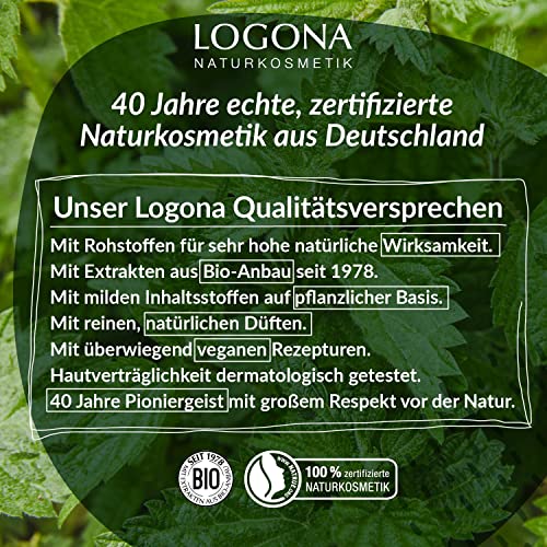 LOGONA Naturkosmetik Volumen Shampoo für natürlich volles Haar, Geeignet für feines Haar, Pflegendes Haarshampoo mit Bier und Bio Honig, 1 x 250 ml