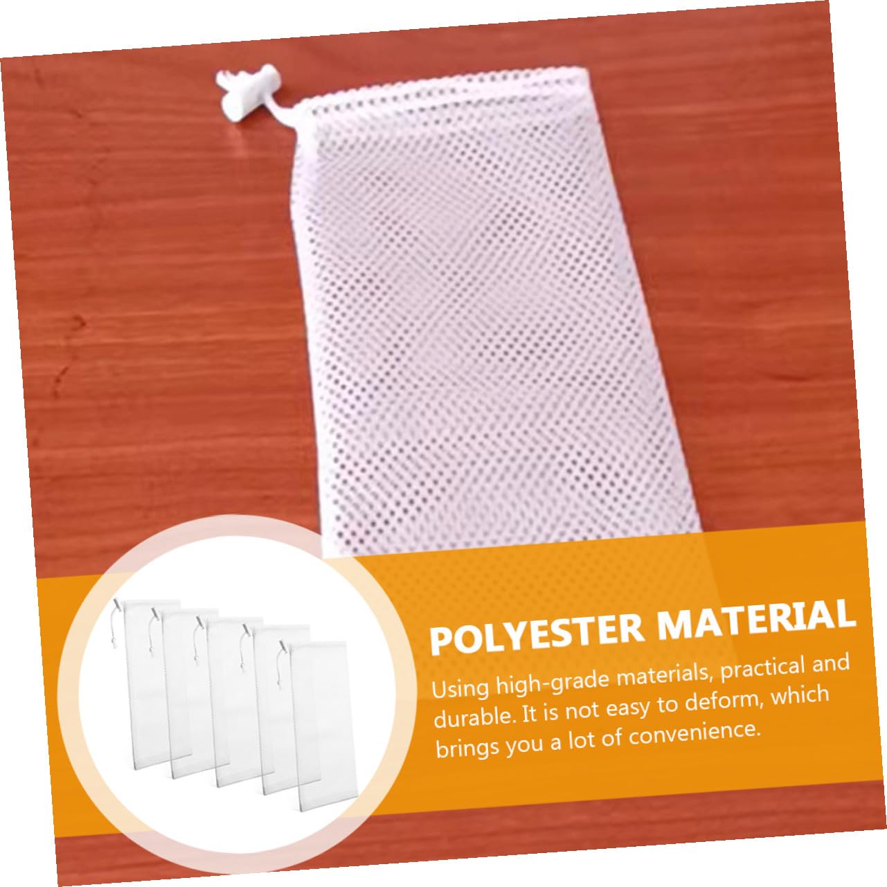 UPKOCH 5 Set Basse Meghe Meatura Di Birca Borsa A Rete Per L'alimentazione Degli Sacchetti A Rete Per Mangime Per Borsa Con Coulisse Per 5 Pezzi*5
