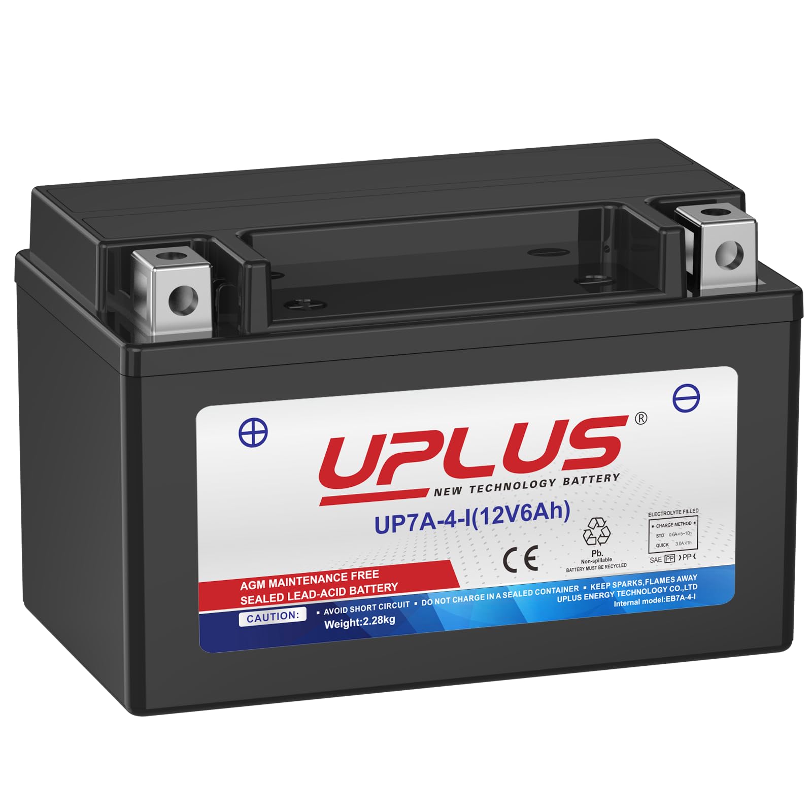 UPLUS Motorcycle Battery UP4-3-I Agm Battery, 12V 3Ah SLA Batteries Maintenance Free Scooter ATV replace for-TX4L-BS | Confirm size before order 113L x 70W x 85H(mm) — view 17