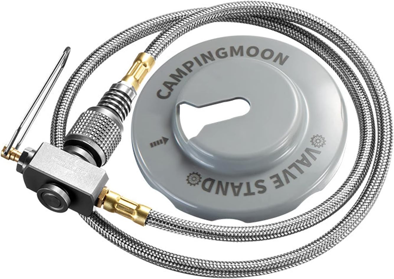 Campingmoon Camping Gas Canister Adapter Extend Hose for EN417 Lindal