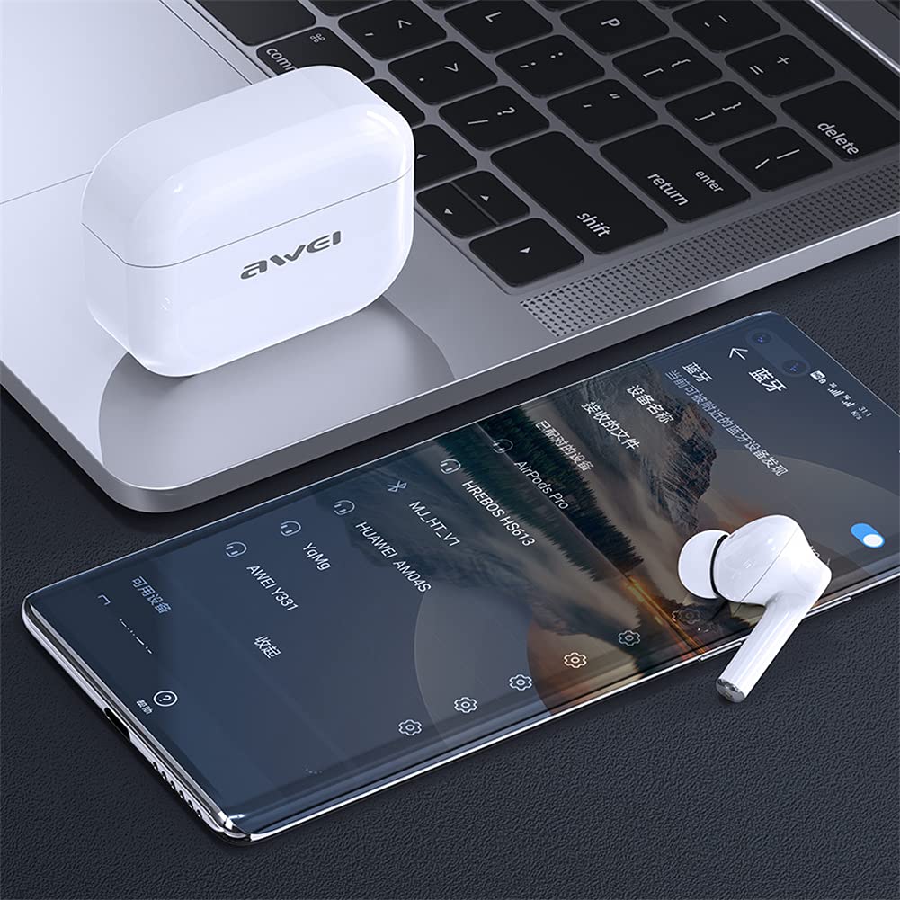 Bezprzewodowe słuchawki douszne z mikrofonem, słuchawkowym zestawem słuchawkowym, słuchawki Bluetooth 5.0 w uchu z obudową ładowania, do pracy, sportu, gry