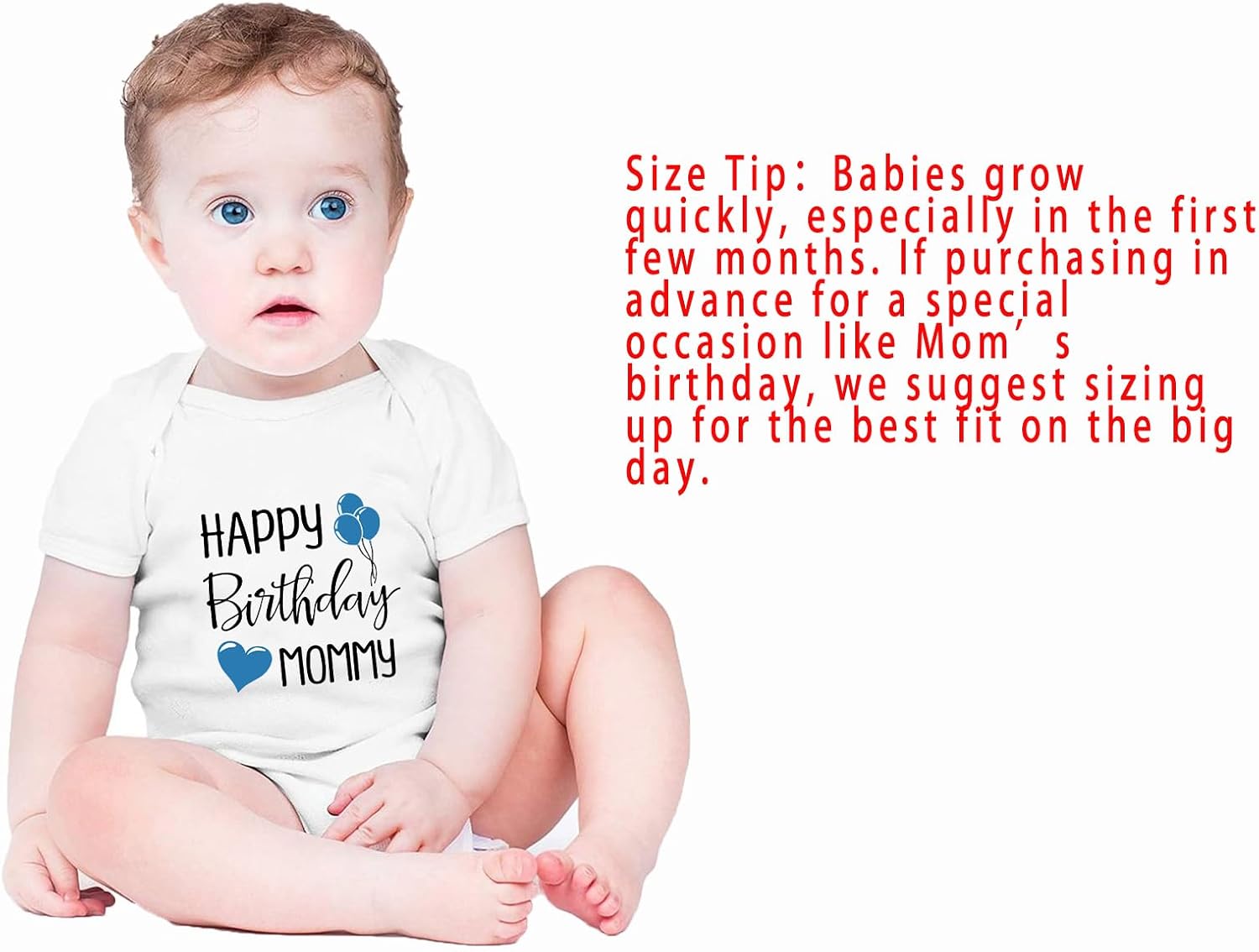 Happy Birthday Mommy Baby Bodysuit Happy Birthday Mommy Baby Outfit - Image 2