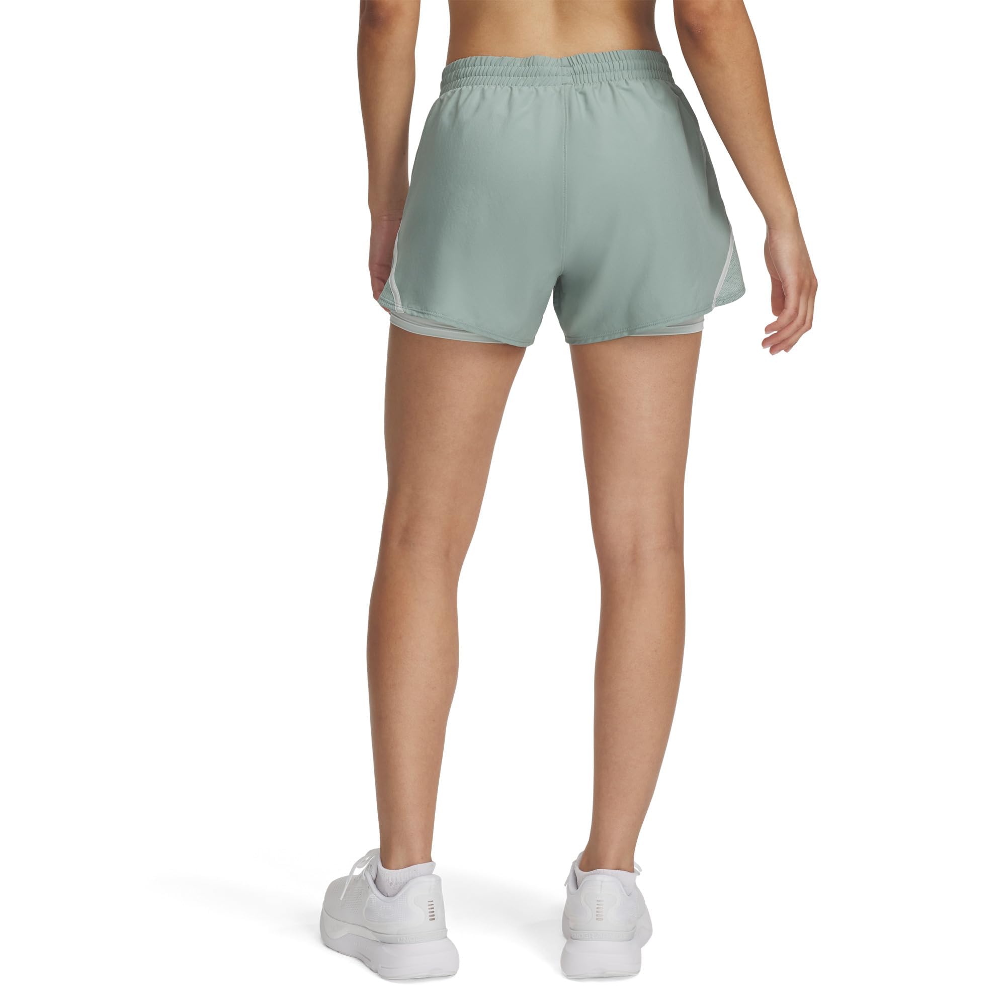 Under Armour Mujeres Fly by 2In1 Short Laufbekleidung Pantalones Cortos Green/Silica Green - Verde S