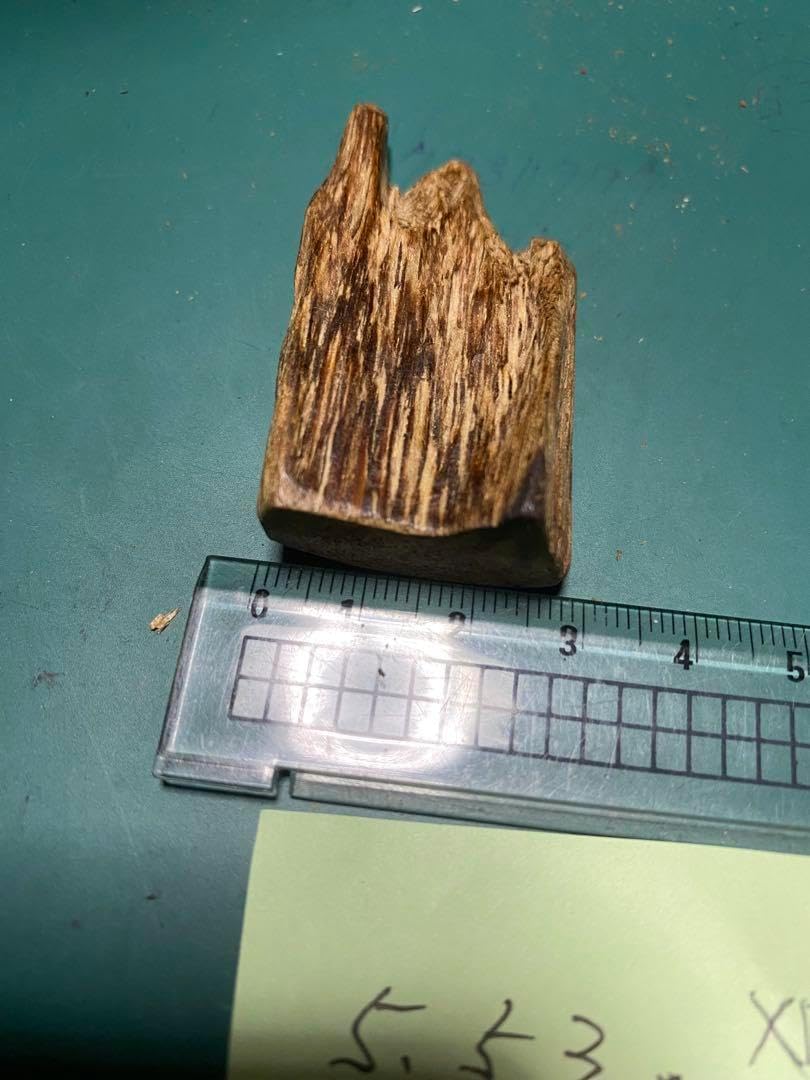 香木 伽羅 沈香 412-27 香木 天然沈香「伽羅」伽羅認定印付 64g