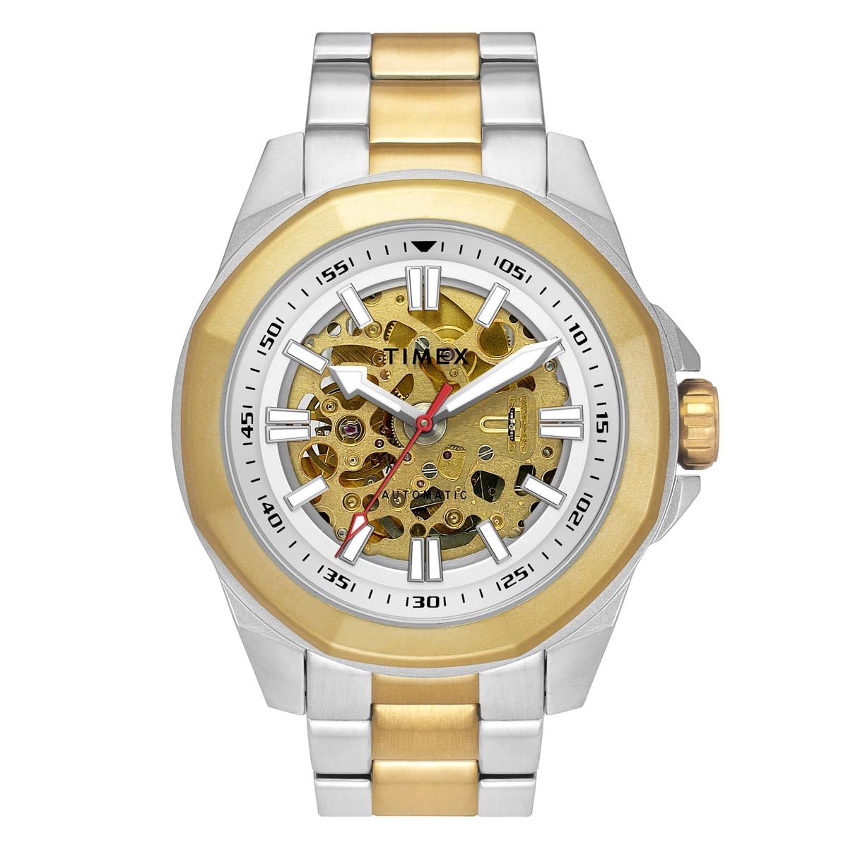 TIMEX Stainless Steel Men Silver Round Dial Analog Automatic Watch - Tweg24101, Band_Multicolor (B0D95VX15Q) Amazon Price History, Amazon Price Tracker
