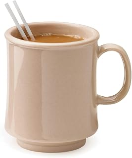 G.E.T. TM-1308-S-EC Sandstone 8 oz. Tritan Plastic Stacking Mugs (Pack of 4)