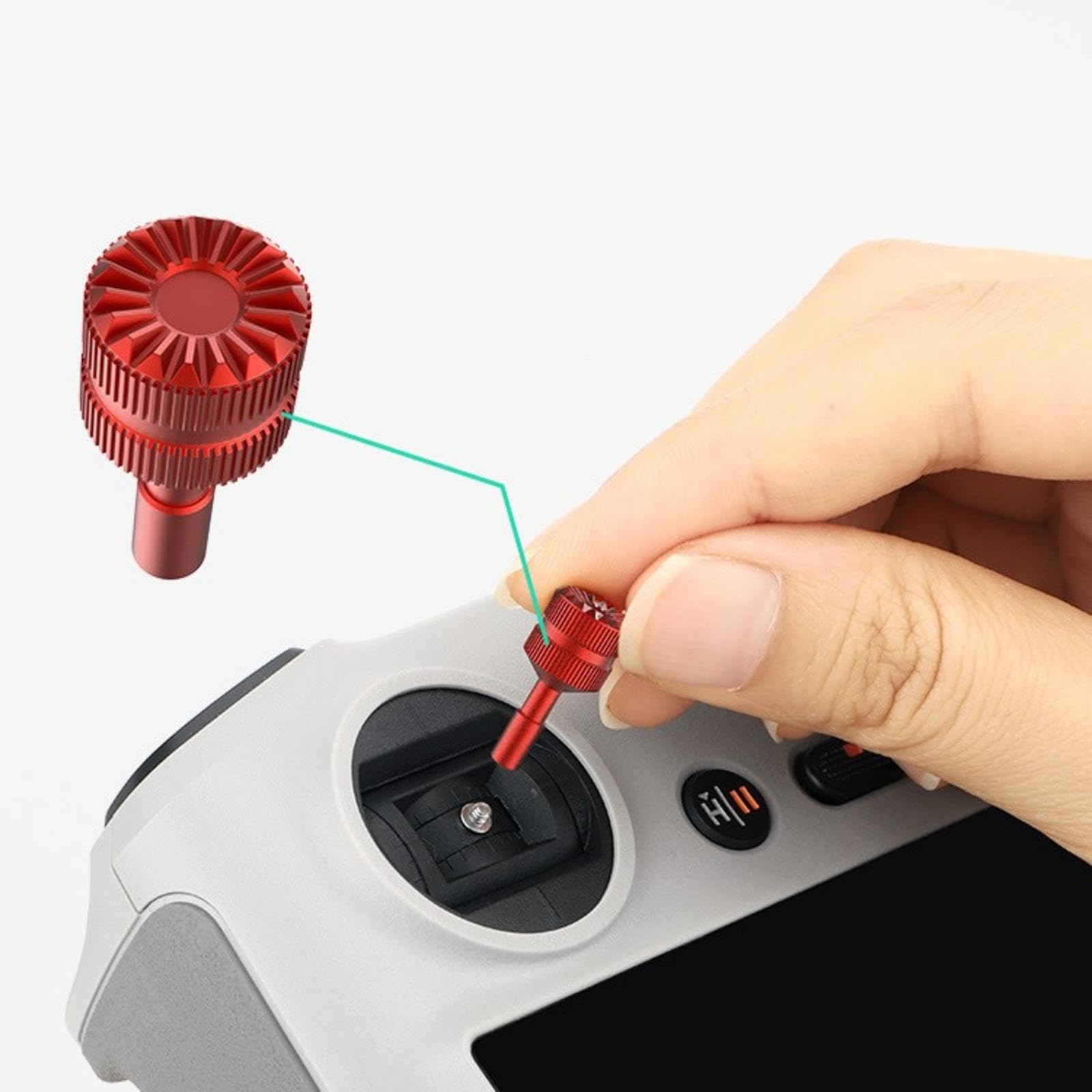 Para patyczków do kontrolera DJI, stop aluminium, do DJI RC 1, RC 2, DJI Air 3, DJI Mini 3 Pro, czerwone