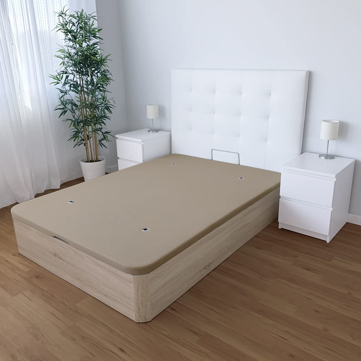 Canapé Abatible Extra Reforzado Gran Capacidad 135 x 180 Cambria Tapa Transpirable